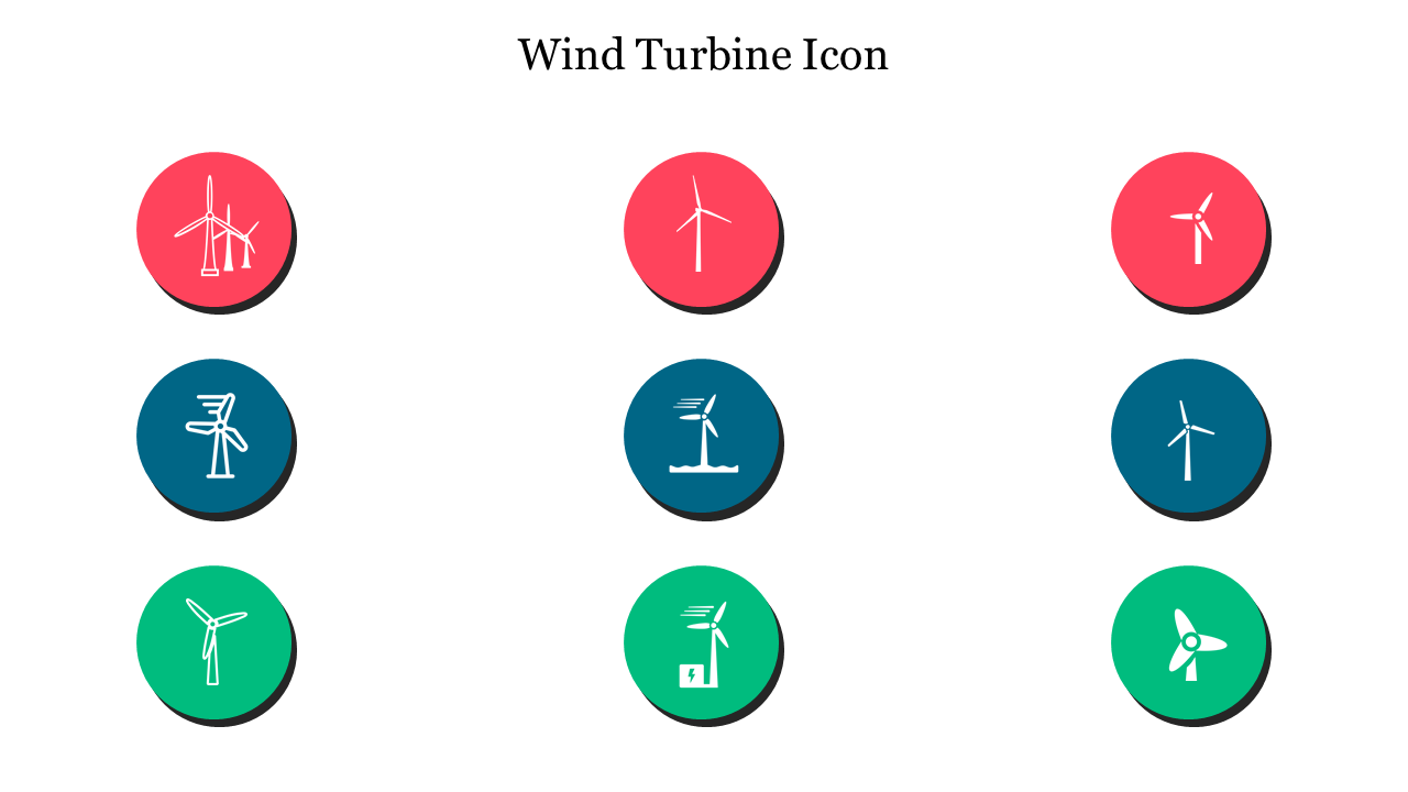 Wind Turbine Icon PowerPoint Presentation Template